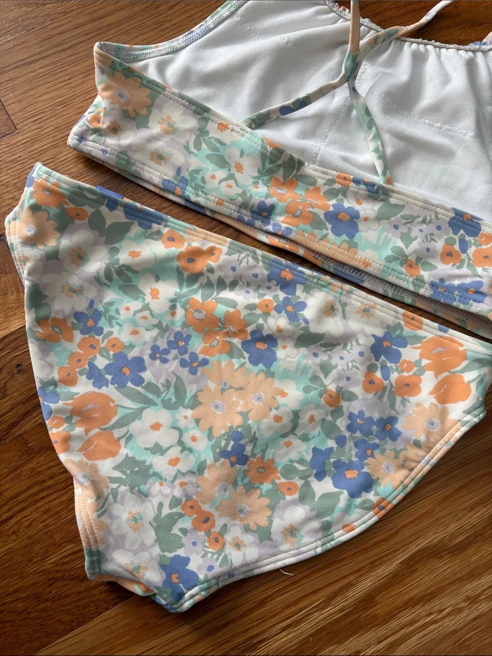 abercrombie kids floral, Peach, Lavender & Mint Floral Bikini Set